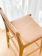 Load image into Gallery viewer, LOLA TEAK & LEATHER BAR CHAIR- Pre Order ETA late May