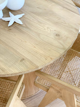 Load image into Gallery viewer, CUBA - ROUND TIMBER & RATTAN DINING TABLE- PRE ORDER OPENING SOON
