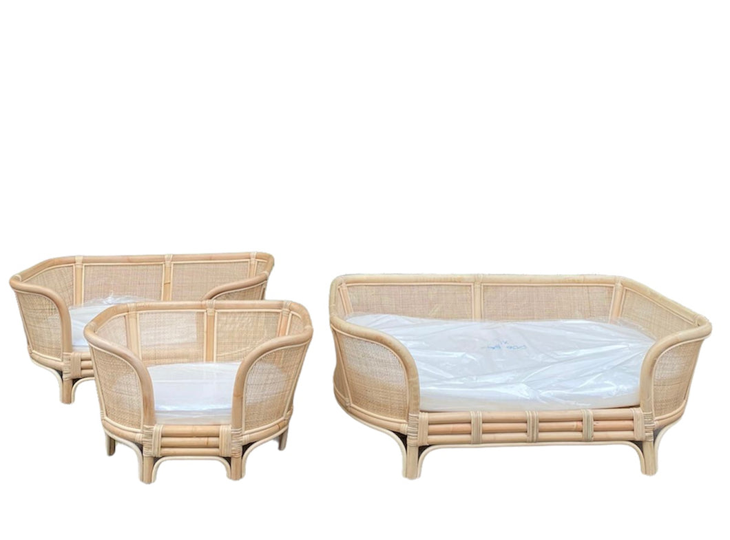 HUSK RATTAN DOG BED