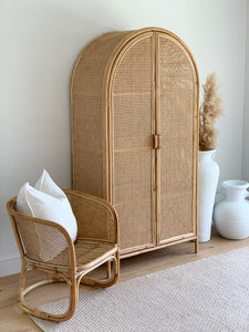 PALOMA ARCHED RATTAN CUPBOARD- Pre Order ETA late May