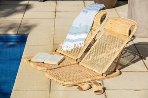 Rattan shop beach lounger
