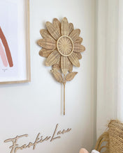 Load image into Gallery viewer, RATTAN SUNFLOWER WALL HANGING