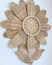 Load image into Gallery viewer, RATTAN SUNFLOWER WALL HANGING
